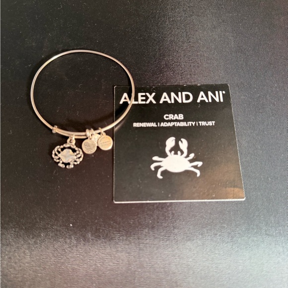 Alex and Ani Silver Charm Bracelet with Crab Design - Picture 2 of 2